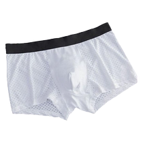 Mens panties flat pants ice wire mesh comfortable summer breathable quartet personality trend sports comfortable shorts