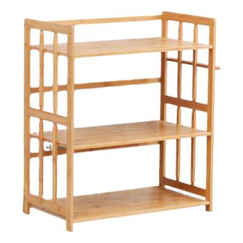 Floor-standing multi-layer kitchen storage rack bamboo storage rack