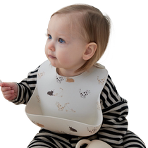 Baby Dinner Bib Водонепроницаем силиконовой силиконовой аксессуар Pocket Ultra Soft Baby Portable Haby Portable