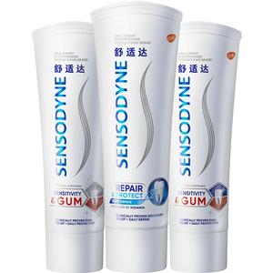 舒适达专业修复护敏健龈牙膏300g套装红蓝管清新亮白清洁口腔护齿