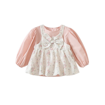 Girl Suit Spring Dress 2024 New Children Foreign Air Trendy Little Girl Clothes Baby Blouse Two Sets Spring Autumn