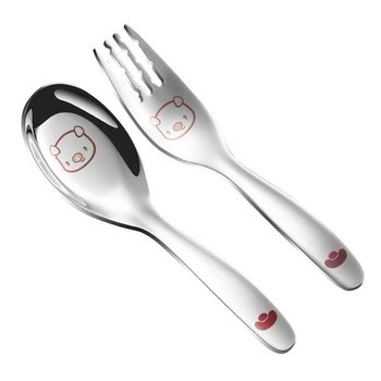 316 stainless steel children's fork spoon cartoon dessert spoon
