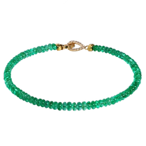 Ruohua Jewelry Xingyu Wish #Zambia Emerald Bracelet Womens 18K Gold Colorful Bracelet Gemstone Hand Jewelry Customization