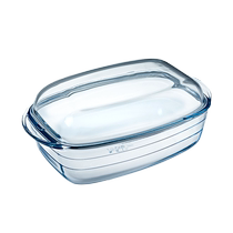 (Self-operated) Ocuisine microwave oven special glass steamed fish plate baking pan with lid
