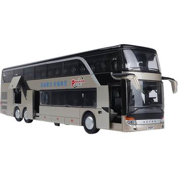 Children's double-decker alloy bus toy car