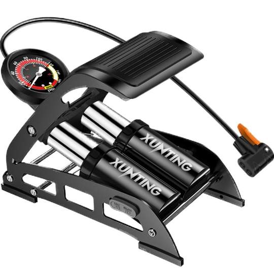 High-pressure inflation with foot pump