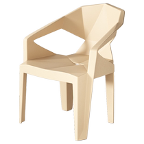 塑料椅子家用餐椅加厚可叠放户外扶手椅靠背凳子休闲商用大排档椅
