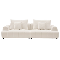 Gujia Home Puff Marshmallow Fabric Sofa Cat Scratch Fabric French Cream Style Living Room Cloud Sofa 2330