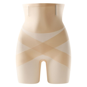 Summer ice silk tummy control butt lift pants cross to tighten the tummy