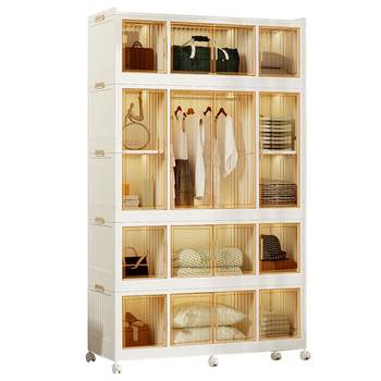 Simple and free installation foldable home wardrobe