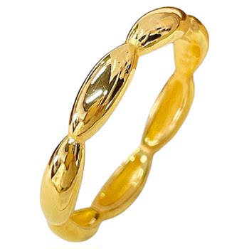 Chinese valentine's day gift pure gold 999 seven grains of rice gold ring 5g gold hollow open ring for women shiny rice beads for women