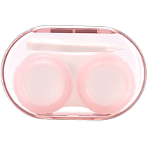 Kagamine contact lens box simple portable high-end transparent contact lens box myopia storage care leak-proof double box