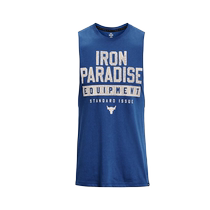 Under Armor UA blue round neck vest mens summer new basketball sportswear training fitness sleeveless T-shirt