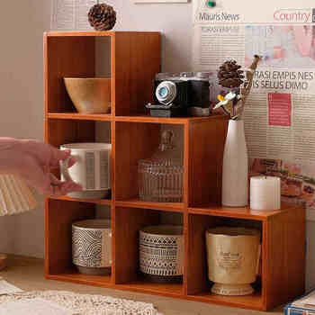 Wooden duobaoge storage rack tea set teapot bogu rack display rack antique antique teacup rack desktop grid rack