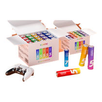 (阿里官方自营)华太五彩虹碱性8粒干电池五5号七7号1 5v高功率鼠标儿童玩具遥控器AAA血压计血糖仪智能门锁