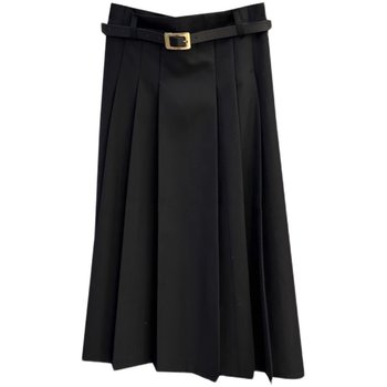 ເກົາຫຼີ Dongdaemun ຂະຫນາດນ້ອຍສົດ Pleated Commuting Slim Versatile Skirt Summer ແບບໃຫມ່ເກົາຫຼີ Loose เอวສູງແນວໂນ້ມ