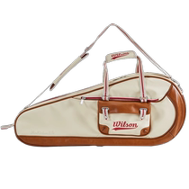 wilson retro tennis bag shoulder portable multifunctional large capacity tennis racket storage bag backpack