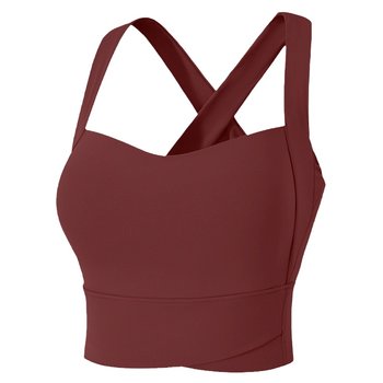 Fitness girl shock-proof gathering vest sports bra