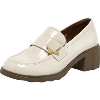 Bestu 2025 autumn shopping new british loafers commuting thick heel women's deep mouth single shoes o8138ca5