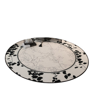 French retro round carpet 2025 new light luxury bedroom bedside dresser computer swivel chair anti-slip mat