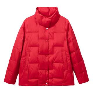 Light white duck down short down jacket