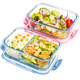 Heat-resistant glass lunch box and microwaveable lunch bowl