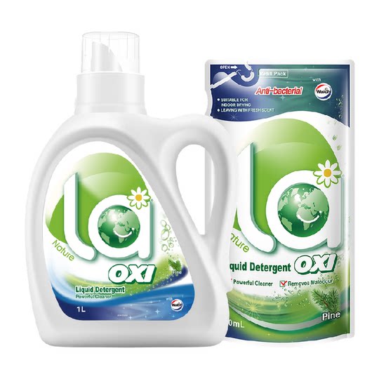 威露士la有氧洗洗衣液1.5L机洗手洗袋装除菌除螨高效清洁