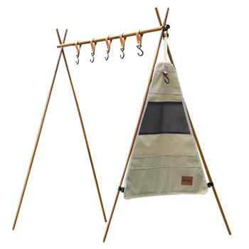 Outdoor camping rack storage net lamp rack