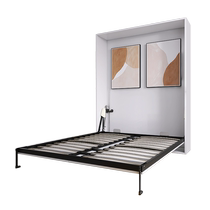 Manufacturer electric lifting invisible bed flipping bed folding small apartment bed frame wall bed vertical flip forward side flip hardware accessories