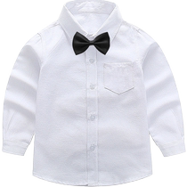 Boys white shirts girls shirts spring and autumn long-sleeved trousers suits childrens shirts white school uniforms baby girls shirts
