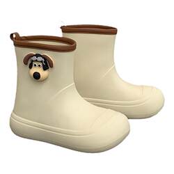 Thin strips Internet celebrity cute dog parent-child rain boots ins outdoor casual non-slip waterproof all-season rain boots for women