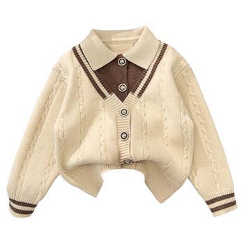Children's cashmere sweater fake two piece boys sweater cardigan Children's cashmere sweater fake two piece boys sweater cardigan