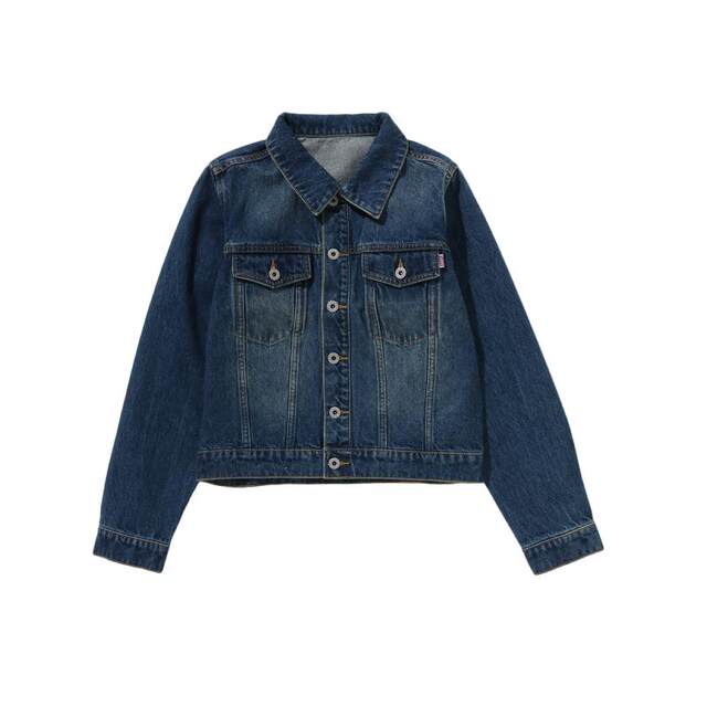 Letter patch patch pattern denim jacket BAPE