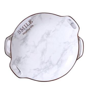 Household ceramic simple disc plate