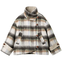 Beam Fair SUSHE Color Vintage Gale Parquet With Large Turd hair fiber outline-shaped clip cotton jacket Womens winter