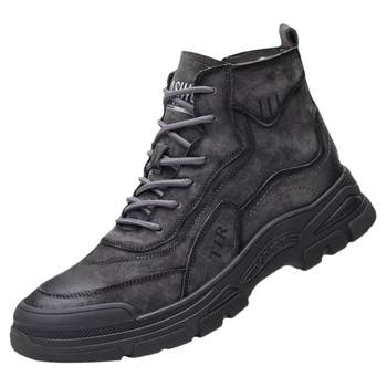 Martin boots winter genuine leather wool fashion thick sole non-slip