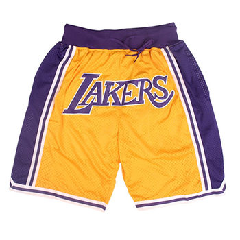 Heat Bulls Lakers James Magic ໂສ້ງກິລາບານບ້ວງແບບ retro ແບບອາເມຣິກາ ໂສ້ງຂາສັ້ນຫ້າຈຸດ ລະບາຍອາກາດໄດ້ດີ