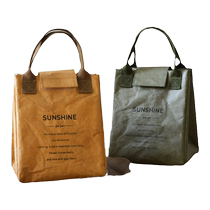 DuPont Paper Lunch Bag Waterproof Insulation Bag Aluminum Foil Japanese Lunch Box Bag Handbag Office Lunch Box Bag Niche