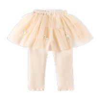 Banxidi Girls Pants Autumn 2024 New Fashionable Baby Pants Childrens Spring and Autumn Style Childrens Leggings and Skirts