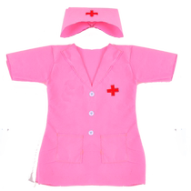 Six-1Childrens Performance White Coat Doctor Dressing Childrens Young Childrens Custom Logo Print Nurse DIY Handmade