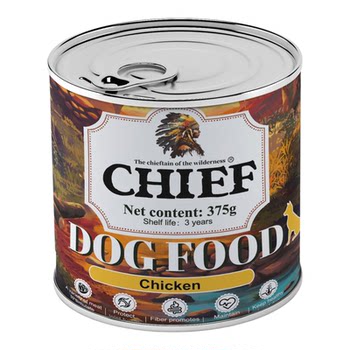 Chief canned dog food, export-grade pet food, is rich in dha+ and is a convenient, palatable and nutritious snack can.