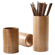 Bamboo Wood Chopstick Cylinder Commercial Drain Bamboo Chopstick Cage Bamboo Quick Sub baril Bamboo signature cylindre Contained Restaurant Hotel Customised