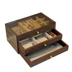 Jewelry Display Box, Earrings, Bracelets, Jewelry Storage Box, Exquisite Necklace, Earrings, Bracelets, Large-Capacity Organizing Box R