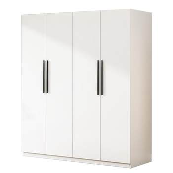 Full solid wood wardrobe household bedroom simple assembly children's storage cabinet economical rental house custom wardrobe