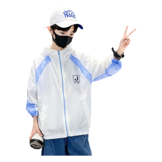 男童防晒衣夏季2025新款中大童男孩薄款透气空调衫儿童防晒服外套