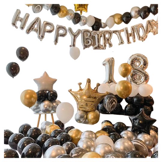 Jue Bear Birthday Balloon Scene Layout Party Decorations