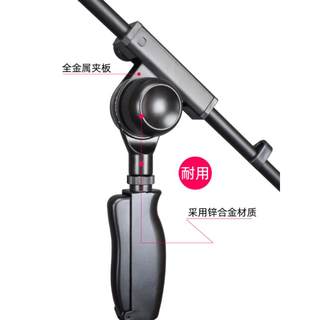 专业舞台手压式话筒支架锌合金加重加厚落地麦克风架直播电容麦架