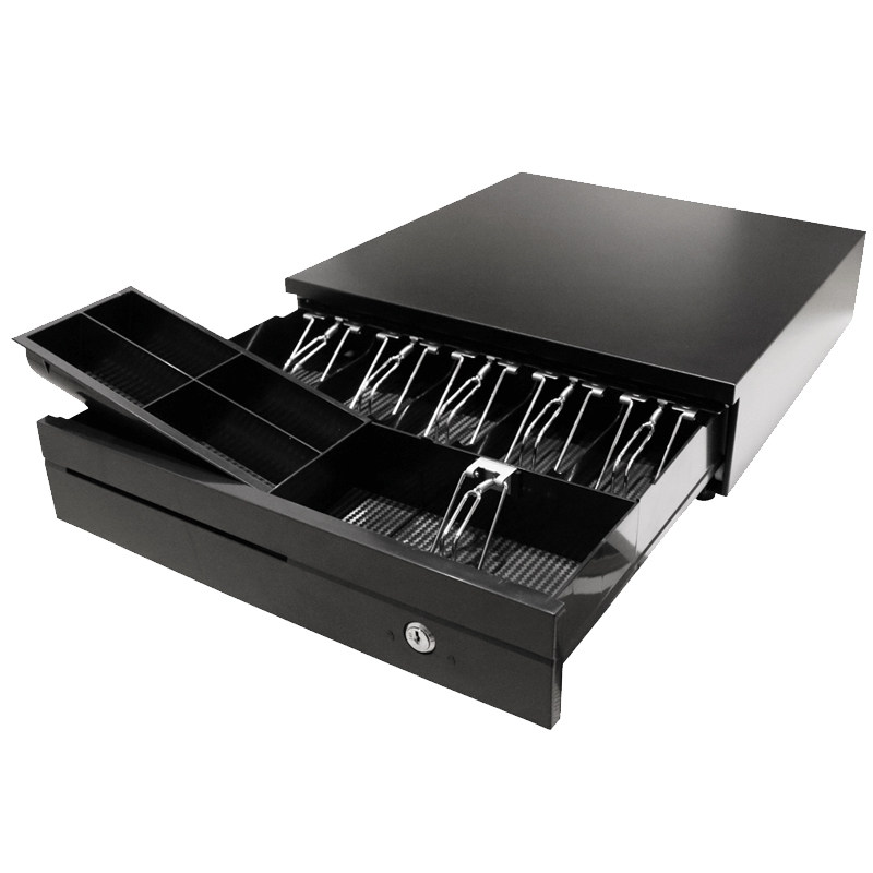 Restaurant super cashier box available in black and white sizes