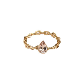 Ins ring emerald chain stacked on women's joints