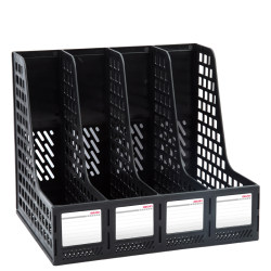 Deli File Folder Storage Box A4 File Storage Rack Office Supplies File Box Storage File Tray Multi-Layer Document Archive Folder Desktop File Box Book Stand Stationery Student Desktop Organizer